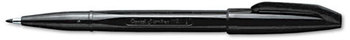 Pentel® Sign Pen®, .7mm, Black Barrel/Ink, Dozen