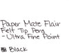 A Picture of product PAP-8320152 Paper Mate® Ultra Fine Flair® Felt Tip Marker Pen,  Red Ink, Ultra Fine, Dozen
