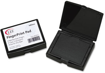 LEE Inkless Fingerprint Pad, 2 1/4 x 1 3/4, Black