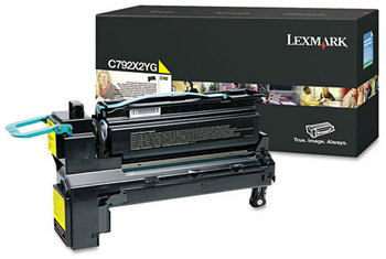 Lexmark™ C792X2YG-C792X1KG Toner,  20,000 Page-Yield, Yellow