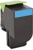 A Picture of product LEX-80C1XC0 Lexmark™ 80C1XC0, 80C1XK0, 80C1XM0, 80C1XY0 Toner,  4000 Page-Yield, Cyan