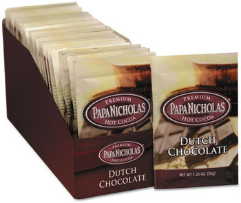PapaNicholas® Premium Hot Cocoa, Dutch Chocolate, 24/Carton