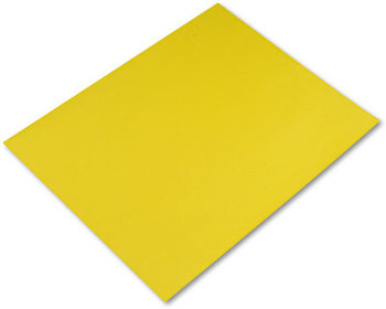 Pacon® Peacock® Railroad Board,  28 x 22, Lemon Yellow, 25/Carton