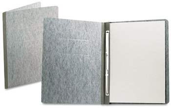 Oxford® Heavyweight PressGuard® and Pressboard Report Cover with Reinforced Side Hinge,  Prong Clip, Letter, 3" Capacity, Gray
