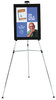 A Picture of product QRT-50E Quartet® Lightweight Telescoping Aluminum Tripod Easel,  38" to 66" High, Aluminum, Silver