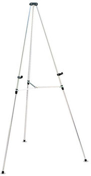 Quartet® Lightweight Telescoping Aluminum Tripod Easel,  38" to 66" High, Aluminum, Silver