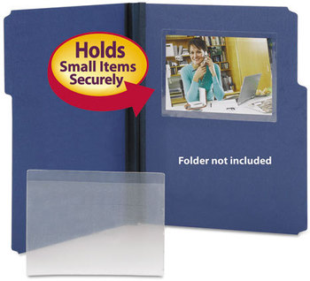 Smead™ Self-Adhesive Poly Pockets Top Load, 6.25 x 4.56, Clear, 100/Box