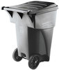 A Picture of product RCP-9W22GY Rubbermaid® Commercial Brute® Square Roll-Out Container. 95 gal. Gray.