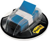 A Picture of product MMM-680HVBE Post-it® Flags in a Desk Grip Dispenser Page 1 x 1.75, Blue, 200/Dispenser