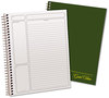 A Picture of product TOP-20811 Ampad® Gold Fibre® Wirebound Writing Pad with Cover,  8 1/2 x 11 3/4, White, Green Cover