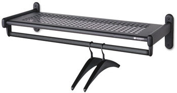 Quartet® Metal Shelf Racks,  Powder Coated Textured Steel, 36w x 14-1/2d x 6h, Black