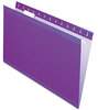 A Picture of product PFX-415315VIO Pendaflex® Colored Reinforced Hanging Folders Legal Size, 1/5-Cut Tabs, Violet, 25/Box