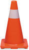 A Picture of product TCO-25500 Tatco Traffic Cone,  18h x 10w x 10d, Orange/Silver