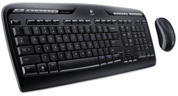 Logitech® MK320 Wireless Keyboard + Mouse Combo, Keyboard/Mouse, USB, Black