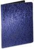 A Picture of product OXF-12902 Oxford® Heavyweight PressGuard® and Pressboard Report Cover with Reinforced Side Hinge,  2 Prong Fastener, Letter, 3" Capacity, Dark Blue