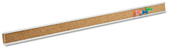 Quartet® Bulletin Bar I®,  36 x 1, Brown, Silver Aluminum Frame