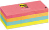 A Picture of product MMM-6603AN Post-it® Notes Original Pads in Poptimistic Colors Collection Note Ruled, 4" x 6", 100 Sheets/Pad, 3 Pads/Pack