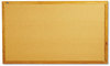 A Picture of product QRT-305 Quartet® Cork Bulletin Board,  60 x 34, Oak Finish Frame