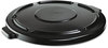 A Picture of product RCP-264560BLA Rubbermaid® Commercial Round Brute® Lid for 44-Gallon Round Brute Containers. Black.
