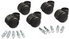 A Picture of product MAS-23618 Master Caster® Deluxe Casters,  Nylon, B and K Stems, 120 lbs./Caster, 5/Set