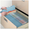 A Picture of product SMD-13701 Smead™ Colored Top Tab Classification Folders with SafeSHIELD® Coated Fasteners Four 2" Expansion, 1 Divider, Letter Size, Blue Exterior, 10/Box