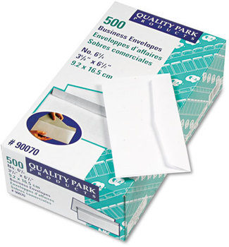 Quality Park™ Business Envelope,  Contemporary, #6 3/4, White, 500/Box
