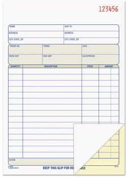 TOPS™ Sales Order Book,  5-9/16 x 7-15/16, Two-Part Carbonless, 50 Sets/Book