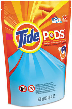 Tide® PODS™ Laundry Detergent. Ocean Mist scent. 35 pods/pack, 4 packs/carton.