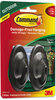A Picture of product MMM-17086SAW Command™ All Weather Hooks and Strips Medium, Plastic, Slate, 3 lb Capacity, 2 4 Strips/Pack