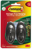 A Picture of product MMM-17086SAW Command™ All Weather Hooks and Strips Medium, Plastic, Slate, 3 lb Capacity, 2 4 Strips/Pack