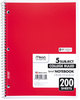 A Picture of product MEA-06780 Mead® Spiral® Notebook,  Perforated, College Rule, 8 1/2 x 11, White, 200 Sheets