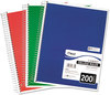 A Picture of product MEA-06780 Mead® Spiral® Notebook,  Perforated, College Rule, 8 1/2 x 11, White, 200 Sheets