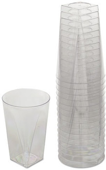 WNA Milan™ Tumblers, 10 oz, Plastic, Clear, 16 Tumblers/Bag, 15 Bags/Carton