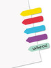 A Picture of product RTG-72001 Redi-Tag® Mini Arrow Page Flags,  Blue/Mint/Purple/Red/Yellow, 154 Flags/Pack