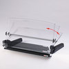 A Picture of product MMM-DH640 3M In-Line Document Holder,  Plastic, 300 Sheet Capacity, Black/Clear
