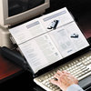 A Picture of product MMM-DH640 3M In-Line Document Holder,  Plastic, 300 Sheet Capacity, Black/Clear