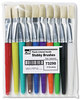 A Picture of product LEO-73290 Charles Leonard® Stubby Brush Set,  Natural Bristle, Flat, 10/Set