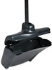 A Picture of product RCP-253200BLA Rubbermaid® Commercial Lobby Pro® Dustpan,  w/Cover, 12 1/2"W, Plastic Pan/Metal Handle, Black