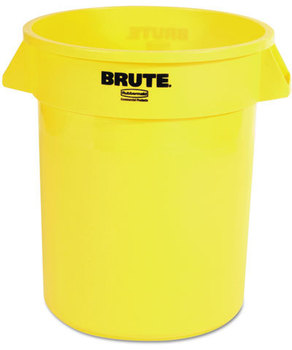 Rubbermaid® Commercial Round Brute® Container. 20 gal. Yellow.