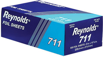 Reynolds Wrap® Interfolded Aluminum Foil Sheets, 9 x 10 3/4, Silver, 500/Box, 3000 Sheet/Case