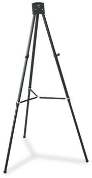 Quartet® Heavy-Duty Telescoping Aluminum Tripod Easel,  38" to 66" High, Aluminum, Black