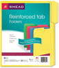 A Picture of product SMD-11641 Smead™ Reinforced Top Tab Colored File Folders 1/3-Cut Tabs: Assorted, Letter Size, 0.75" Expansion, Colors, 12/Pack