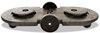 A Picture of product RCP-264600BLA Rubbermaid® Commercial Tandem Dolly,  Two-Container, 300lb Capacity, 20 1/4w x 45d x 8h, Black