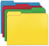 A Picture of product SMD-11641 Smead™ Reinforced Top Tab Colored File Folders 1/3-Cut Tabs: Assorted, Letter Size, 0.75" Expansion, Colors, 12/Pack