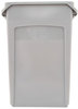 A Picture of product RCP-354060GY Rubbermaid® Commercial Slim Jim® with Venting Channels,  Rectangular, Plastic, 23gal, Gray