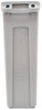 A Picture of product RCP-354060GY Rubbermaid® Commercial Slim Jim® with Venting Channels,  Rectangular, Plastic, 23gal, Gray