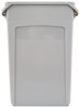 A Picture of product RCP-354060GY Rubbermaid® Commercial Slim Jim® with Venting Channels,  Rectangular, Plastic, 23gal, Gray