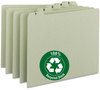 A Picture of product SMD-50369 Smead™ 100% Recycled Daily Top Tab File Guide Set 1/5-Cut 1 to 31, 8.5 x 11, Green, 31/Set