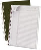 A Picture of product TOP-20816 Ampad® Gold Fibre® Wirebound Writing Pad with Cover,  9 1/2 x 7-1/4, White, Green Cover