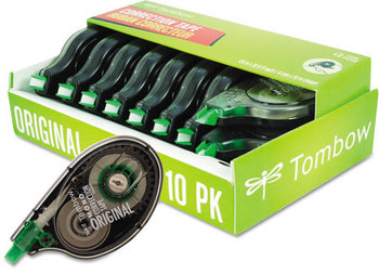 Tombow® MONO® Original Correction Tape,  1/6" x 394", White Tape, 10/Pack